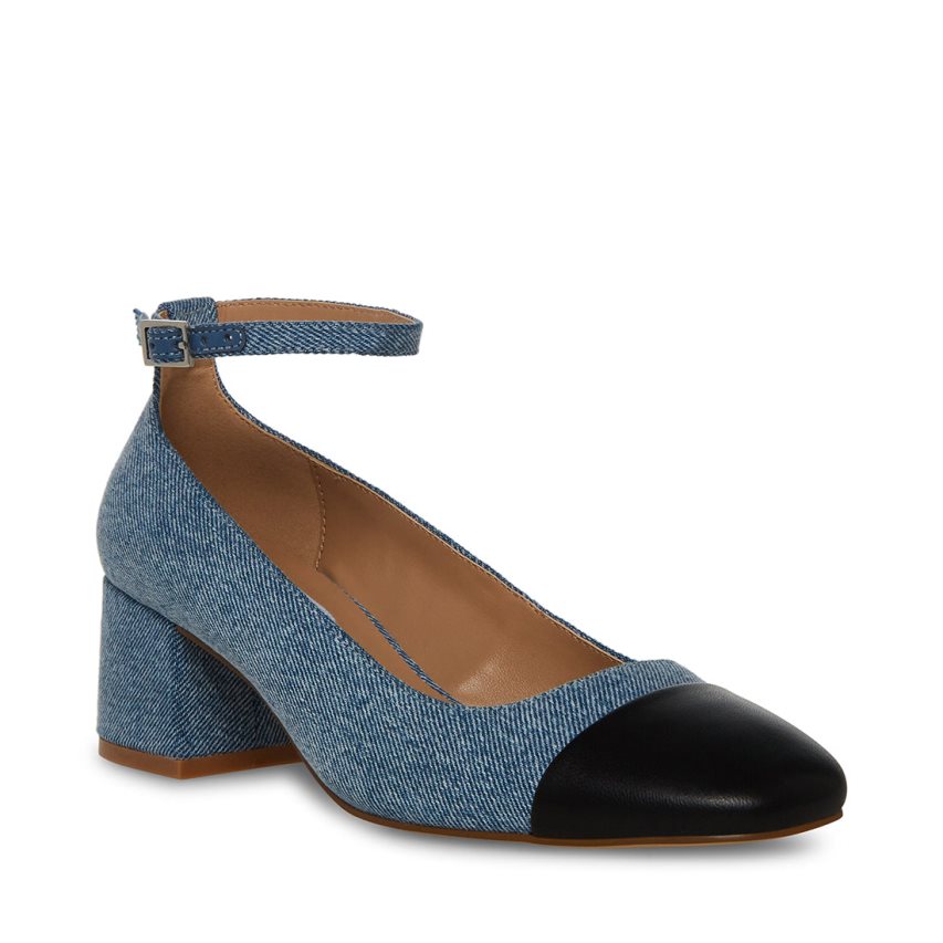 Tacones Steve Madden Eli Denim Mujer Azules | ES LK0E84